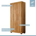 Guarda-roupa Solteiro Flórida 100% Mdf 3 Portas 3 Gavetas Ama