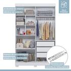 Guarda-roupa Solteiro Flórida 4 Portas 3 Gavetas 100% Mdf Bra