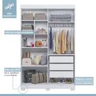 Guarda-roupa Solteiro Flórida 4 Portas 3 Gavetas 100% Mdf Bra