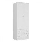 Guarda-roupa Solteiro Fort 2 Portas 2 Gavetas 100% Mdf Branco