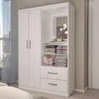 Guarda-roupa Solteiro Gabe 2 Portas 2 Gavetas Com Espelho Bra