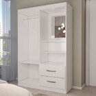 Guarda-roupa Solteiro Gabe 2 Portas 2 Gavetas Com Espelho Bra