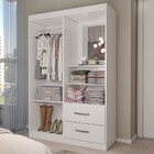 Guarda-roupa Solteiro Gabe 2 Portas 2 Gavetas Com Espelho Bra