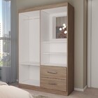 Guarda-roupa Solteiro Gabe 2 Portas 2 Gavetas Com Espelho Dem