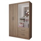 Guarda-roupa Solteiro Gabe 2 Portas 2 Gavetas Com Espelho Dem