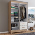 Guarda-roupa Solteiro Galápagos 4 Portas 2 Gavetas Canelato R