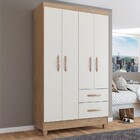Guarda-roupa Solteiro Galápagos 4 Portas 2 Gavetas Canelato R