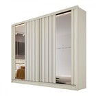 Guarda-roupa Solteiro Galati 2 Portas 4 Gavetas Com Espelho R