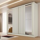 Guarda-roupa Solteiro Galati 2 Portas 4 Gavetas Com Espelho R