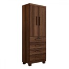 Guarda-roupa Solteiro Gales 2 Portas 4 Gavetas Com Chave Imbu