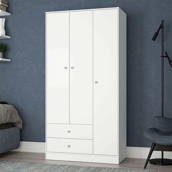 Guarda-roupa Solteiro Gandu 3 Pt 2 Gv Branco