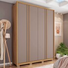 Guarda-roupa Solteiro Gladiador 4 Portas 3 Gavetas Buriti/fen