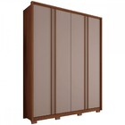 Guarda-roupa Solteiro Gladiador 4 Portas 3 Gavetas Fendi/hava