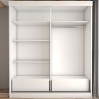 Guarda-roupa Solteiro Gold 2 Portas 2 Gavetas Branco Brilho -