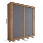 Guarda-roupa Solteiro Gold 2 Portas 2 Gavetas Canelato Rústic