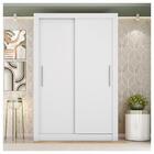 Guarda Roupa Solteiro Grande 2 Portas 2 Gavetas Branco Glass