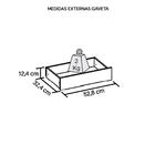 Guarda Roupa Solteiro Grande 2 Portas 2 Gavetas Branco Glass