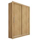 Guarda Roupa Solteiro Grande 2 Portas 2 Gavetas Marrom Glass