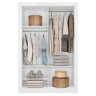 Guarda Roupa Solteiro Grande 2 Portas Glass Branco Caemmun