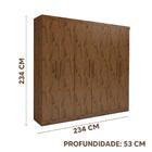 Guarda Roupa Solteiro Grande 6 Portas 234cm Capuccino Roose S