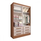 Guarda-roupa Solteiro Guaianases 2 Portas 6 Gavetas Cinamomo/