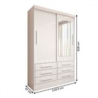 Guarda-roupa Solteiro Guaianases 2 Portas 6 Gavetas Com Espel