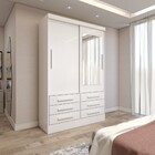 Guarda-roupa Solteiro Guaianases 2 Portas 6 Gavetas Com Espel