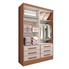 Guarda-roupa Solteiro Guaianases 2 Portas 6 Gavetas Com Espel