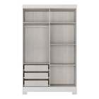 Guarda Roupa Solteiro Hera 4 Portas 3 Gavetas Branco - Moville