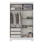 Guarda Roupa Solteiro Hera 4 Portas 3 Gavetas Branco - Moville