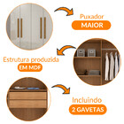 Guarda Roupa Solteiro Hera 4 Portas Rufato