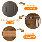 Guarda Roupa Solteiro Hera 4 Portas Rufato