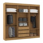 Guarda-roupa Solteiro Hermes 6 Portas 3 Gavetas Carvalho Daka