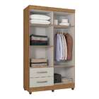 Guarda-roupa Solteiro Honduras 4 Pt 2 Gv Freijó E Cinza Crist