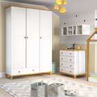 Guarda-roupa Solteiro Hugs 3 Pt 1 Gv Branco Garapa