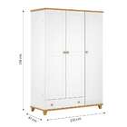 Guarda-roupa Solteiro Hugs 3 Pt 1 Gv Branco Garapa