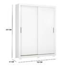 Guarda Roupa Solteiro Ibirapuera 2 Portas 2 Gavetas Branco Ta