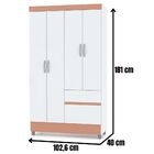 Guarda Roupa Solteiro Ideal Plus 4 Portas Branco Camarim Flex