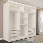 Guarda-roupa Solteiro Ilhabela 3 Portas De Correr 4 Gavetas E