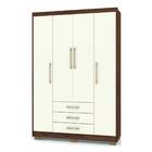 Guarda Roupa Solteiro Impact 150cm 4 Portas 3 Gavetas Imbuia