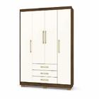 Guarda-roupa Solteiro Infantil 4 Portas 3 Gavetas Premium