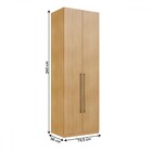 Guarda-roupa Solteiro Infinity 2 Portas 4 Prateleiras Savana