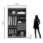 Guarda Roupa Solteiro Isadora 4 Portas Branco - Moveis Arapon