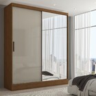 Guarda-roupa Solteiro Istambul 2 Portas 2 Gavetas Com Espelho