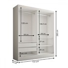 Guarda-roupa Solteiro Istambul 2 Portas 2 Gavetas Com Espelho