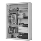 Guarda Roupa Solteiro Itália 2 Portas 2 Gavetas Com Espelho E