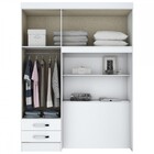 Guarda-roupa Solteiro Jack Plus 4 Portas 2 Gavetas Flex Branc
