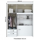 Guarda-roupa Solteiro Jack Plus 4 Portas 2 Gavetas Flex Branc