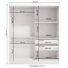 Guarda-roupa Solteiro Kappesberg 2 Portas De Correr 2 Gavetas