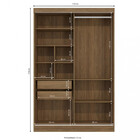 Guarda-roupa Solteiro Kappesberg 2 Portas De Correr 2 Gavetas